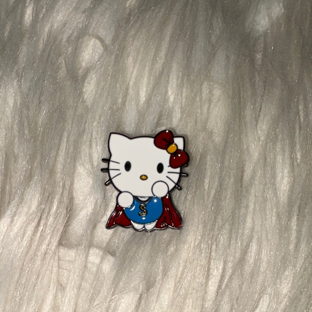 Hello Kitty Superhero Enamel Pin - Red, Blue, White